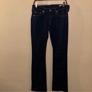 rag & bone Dark Blue Stiletto Boot Denim Jeans Size 29